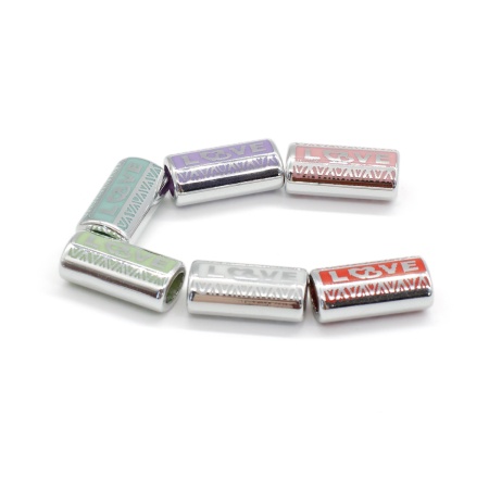 Бусины-шармы металлизированные, пластик, 6667, 19*10*7-7MM, 6 шт/упак, микс, Astra&Craft