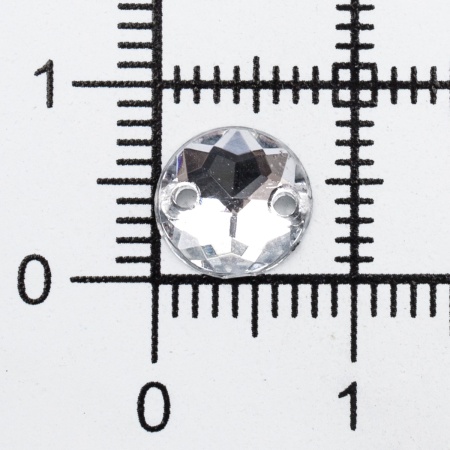 Стразы пришивные, акриловые, 8мм, 20шт/упак (круглые) Astra&Craft (N38 прозрачный)