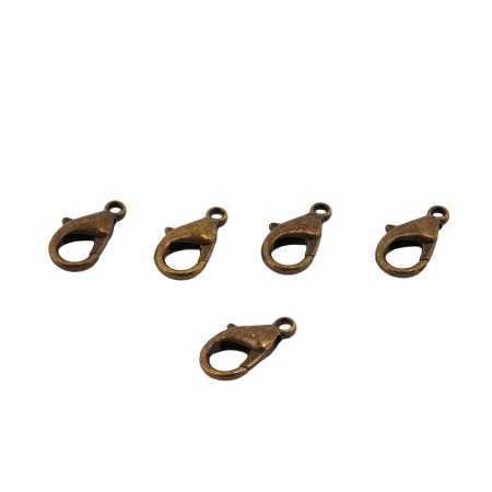 4AR235 Замок для бус карабин 14мм, 5шт/упак, Astra&Craft (Латунь)