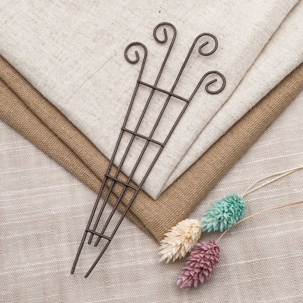 KB2381 Металлическая ажурная мини изгородь, 6*1*13,5см, корич. Astra&Craft