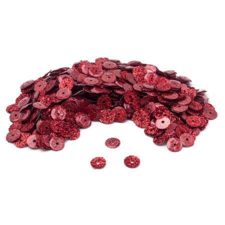 Пайетки 'Глиттер', 6мм, Astra&Craft, 10г (9604 красный)