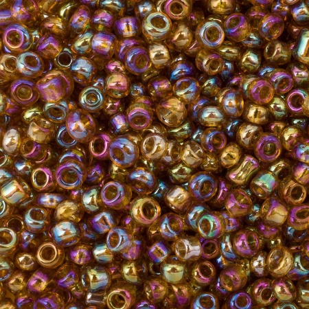Бисер, (стекло), 11/0, упак./20 гр., Astra&Craft (162С медный/прозр.радужный)