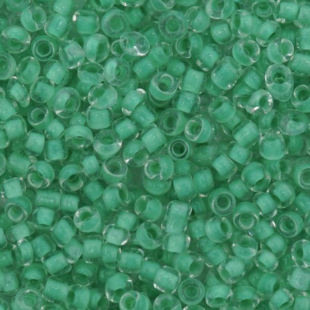 Бисер, (стекло), 11/0, упак./20 гр., Astra&Craft (135 зелёный/прозр.с цвет центром)