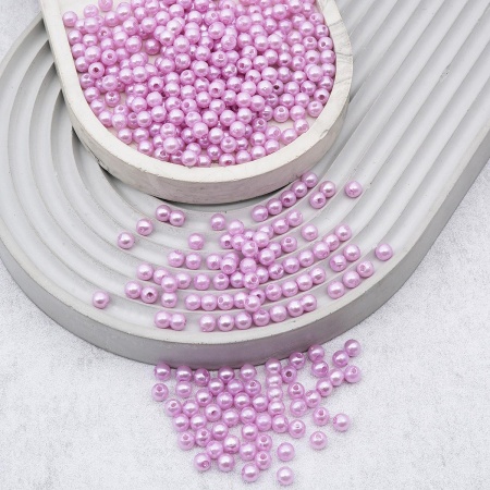 Бусины пластиковые, 'жемчуг', цветные, круглые, 5мм, 25гр, Astra&Craft (017 NL сиреневый)