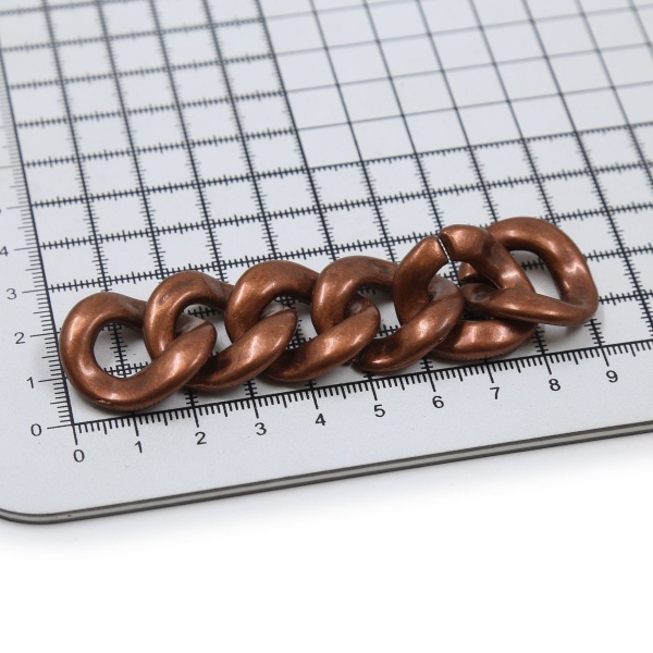 3812 Цепь, 10см, размер звена 26х24мм (медь)
