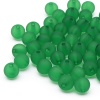 2008 Бусины пластиковые, полупроз., матовые цвет., круглые, 8мм, 20гр,70(+/-5)шт/упак, Astra&Craft (CS053 изумрудный)