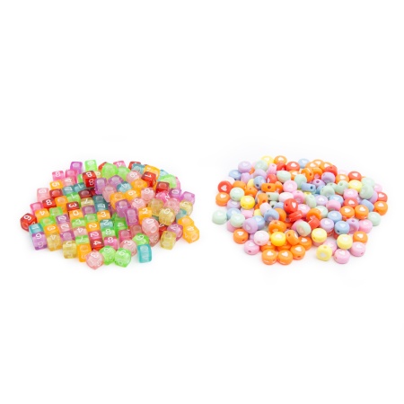 CN2038-6590 Бусины 'Цифры и сердце', пластик, 2*20гр Astra&Craft