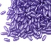 4AR293/294 Бусины пластиковые, 'жемчуг', цветные, рис, 3*6мм, 15гр, Astra&Craft (фиолетовый)