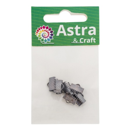 4AR2030 Концевик для ленты, 10 мм, 6шт/упак, Astra&Craft (черный никель)