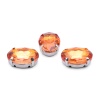 ОЦ020НН1318 Хрустальные стразы в цапах овальной формы, оранжевый 13х18мм, 3шт