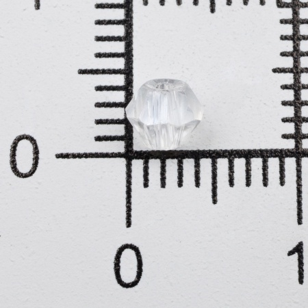 Z-439 Биконус Бусины стеклянные, 4*4 мм, упак./40 шт., Astra&Craft (849 прозрачный АВ)