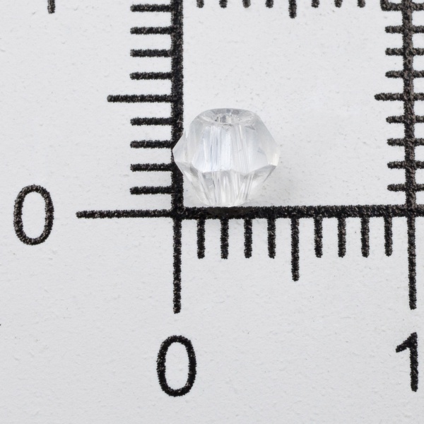 Z-439 Биконус Бусины стеклянные, 4*4 мм, упак./40 шт., Astra&Craft (849 прозрачный АВ)