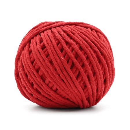 70098 Шпагат х/б 1500 текс, 2-3мм*50м, 60 гр (+/- 5 гр), цветной (красный)