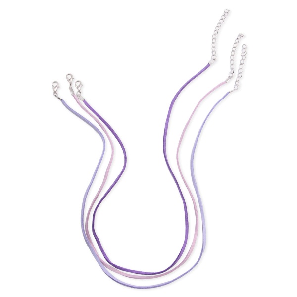 Набор замшевых шнуров с карабином для кулонов и подвесок 45см d-2мм 3шт