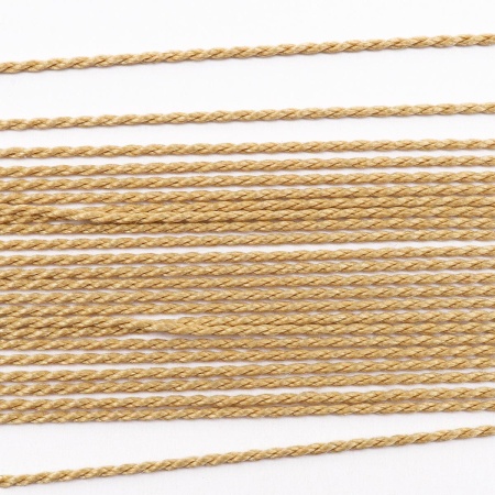 XQ180 Шелковый шнур 0,6мм, 2м, с иглой, Astra&Craft (золотой)