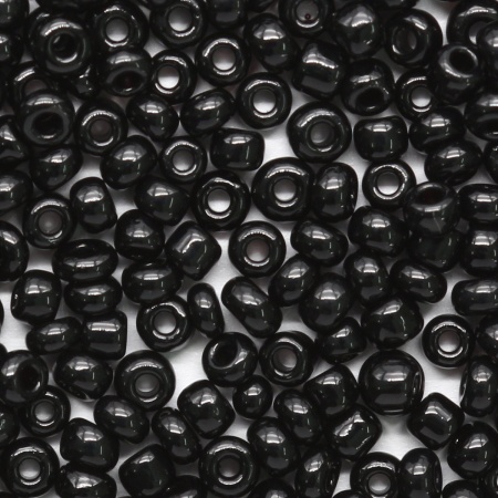 Бисер, (стекло), 11/0, упак./20 гр., Astra&Craft (49 черный/непрозрачный)
