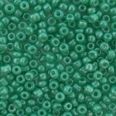 Бисер, (стекло), 11/0, упак./20 гр., Astra&Craft (M907 св. бирюза/непрозрачный, матовый)