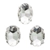 ОЦ001НН1318 Хрустальные стразы в цапах овальной формы, белый 13х18 мм, 3 шт.
