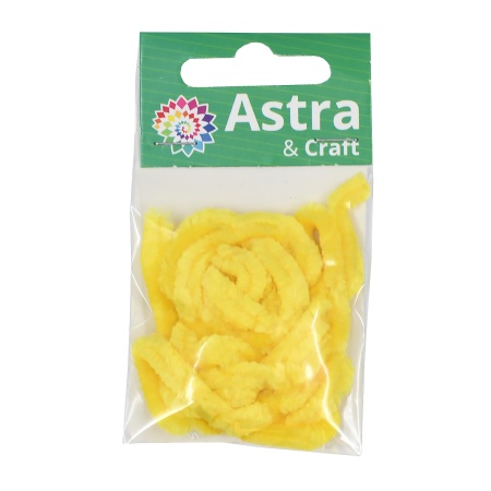 Синель для брошей 5мм*1м, микрополиэстер, Astra&Craft (желтый)