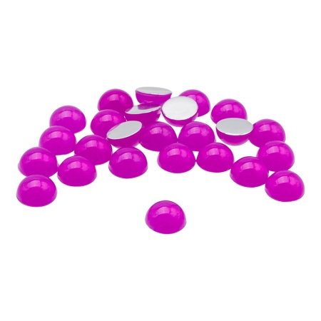 Полубусины пластиковые, 'желейные', полупрозрачные в цвете, 8мм, 25шт/упак, Astra&Craft (J19 фиолетовый)