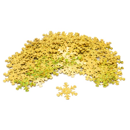 Пайетки 'снежинки', 24 мм, упак./10 гр., Astra&Craft (A20 золото голограмма)