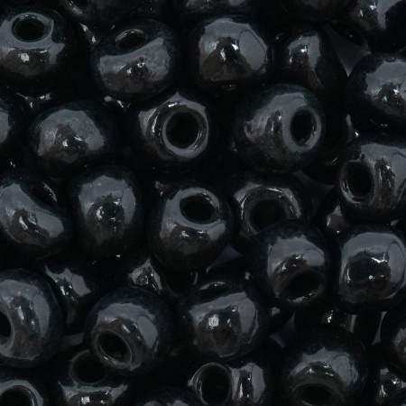 Бисер Astra&Craft 6/0, 15г (49 черный/непрозрачный)