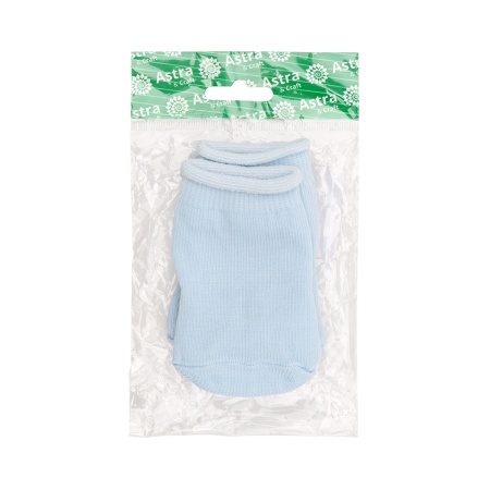BE-0007 Носки для кукол, 2 пары/упак, Astra&Craft (голубой)