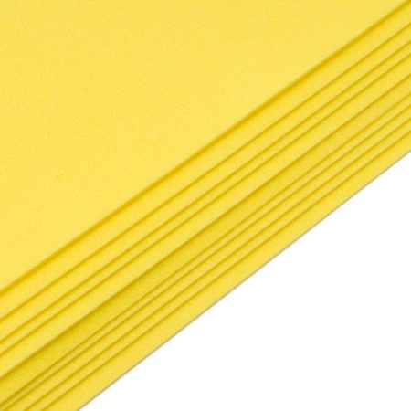 Фоамиран EVA-1010, 10 шт, 20х30 см, 1 мм., Astra&Craft (ZK-008/BK033 желтый)
