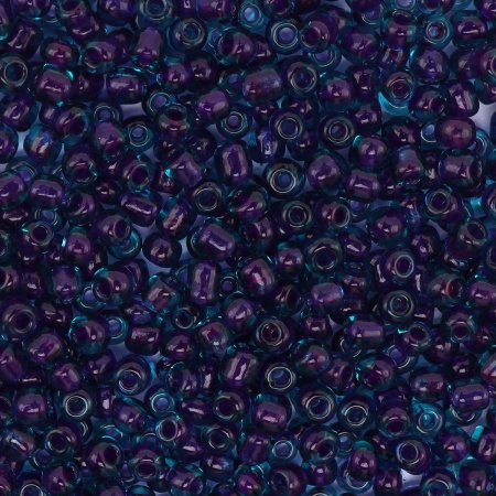 Бисер, (стекло), 11/0, упак./20 гр., Astra&Craft (304 т. синий с фиолетовым центром)