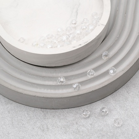 Бусины стеклянные 4*6мм, 30шт/упак Astra&Craft (849 прозрачный АВ)