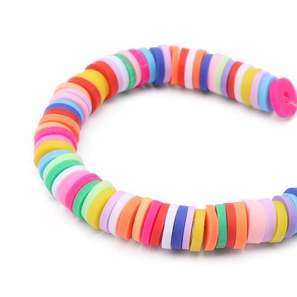 Бусины плоские из полимерной глины 6мм 500г, Astra&Craft (B2 малиновый микс)