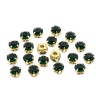 4AR167/168 Хрустальные стразы в цапах/золото, 8мм, 20шт/упак, Astra&Craft (36 изумрудный)