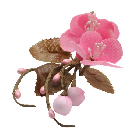 MH1-95 Декоративный букетик 'Магнолия' D3*3*H14см, 1шт, Astra&Craft (E09 розовый)