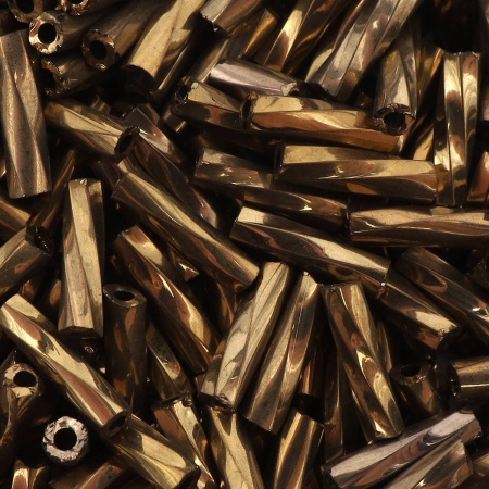 Стеклярус крученый Astra&Craft 5мм, 15г (М-222Т коричневый (крученый))