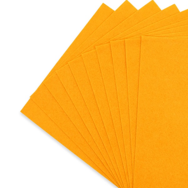 Фетр листовой мягкий, 1.0мм, 20х30см, 10 шт/упак Astra&Craft (AF830/YF640 ярко-желтый)