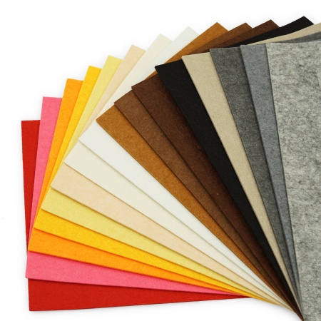Фетр листовой жесткий ассорти, 3.0мм, 20х30см, 16шт/упак Astra&Craft (2)