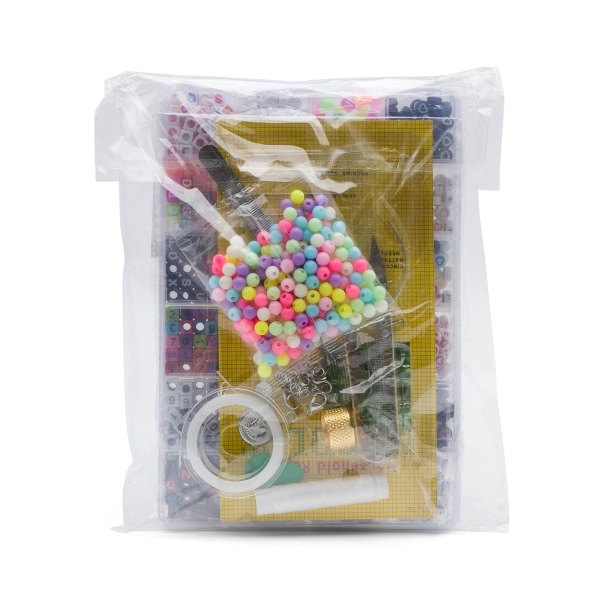 Набор ассорти из бусин англ. Алфавита и сердец, для рукоделия и творчества Astra&Craft