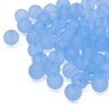 2008 Бусины пластиковые, полупроз., матовые цвет., круглые, 8мм, 20гр,70(+/-5)шт/упак, Astra&Craft (002 голубой)