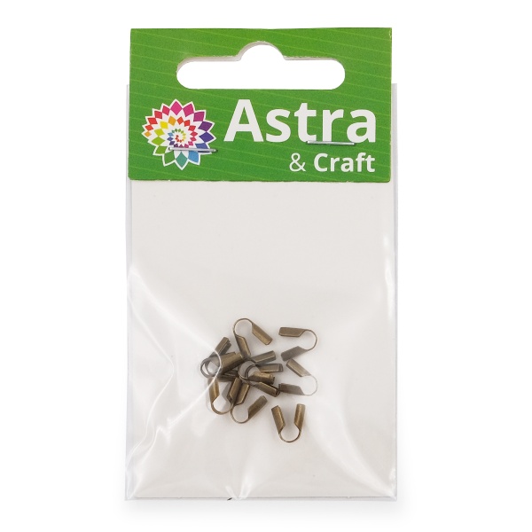 4AR2029 Концевик-зажим для шнура, 3 мм, 10шт/упак, Astra&Craft (латунь)