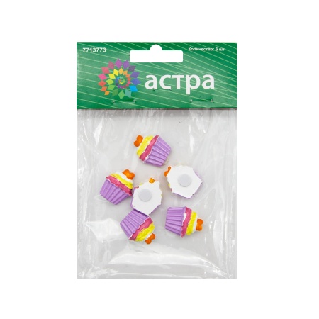 LR15-4604 Декор для рукоделия 'Пирожное', 6 шт/упак