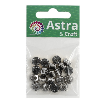 4AR167/168 Хрустальные стразы в цапах/серебро, 8мм, 20шт/упак, Astra&Craft (39 дымчато-серый)