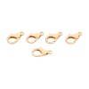 4AR2042 Замок для бус карабин, 14(+/-0,5) мм, 5 шт/упак, Astra&Craft (яркое золото)