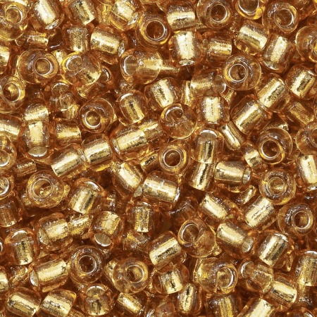 Бисер, (стекло), 11/0, упак./20 гр., Astra&Craft (22С медный/прозр.серебрист.центр)