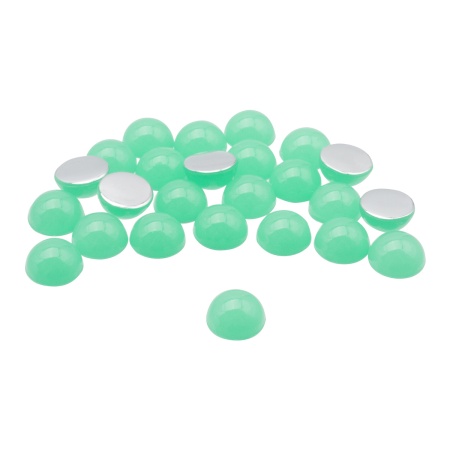 Полубусины пластиковые, 'желейные', полупрозрачные в цвете, 8мм, 25шт/упак, Astra&Craft (J20 бирюзовый)