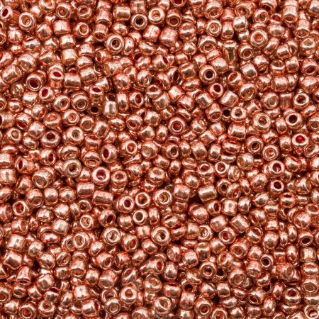 Бисер, (стекло), 11/0, упак./20 гр., Astra&Craft (1108-О оранжевое золото/металлик)