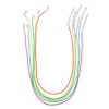 65236 Набор вощеных шнурков для кулонов и подвесок с замком 45см, d-2мм, 6шт, неоновый