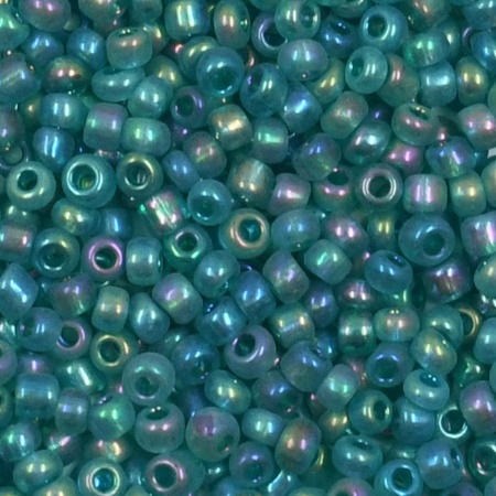 Бисер 11/0, 500 г., Astra&Craft (181А бирюза/прозрачный, радужный)