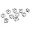 РЦ001НН8 Хрустальные стразы в цапах круглой формы, белый 8 мм, 10 шт. Astra&Craft