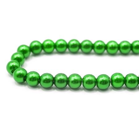 Бусины пластиковые, 'жемчуг', цветные, круглые, 6мм, 25гр, Astra&Craft (038 NL зеленый)