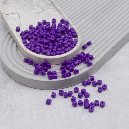 (7739890/7739298) 2141 Бусины пластиковые, цилиндр, 5*6мм, 500гр Astra&Craft (025 фиолетовый)
